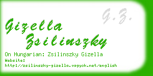 gizella zsilinszky business card